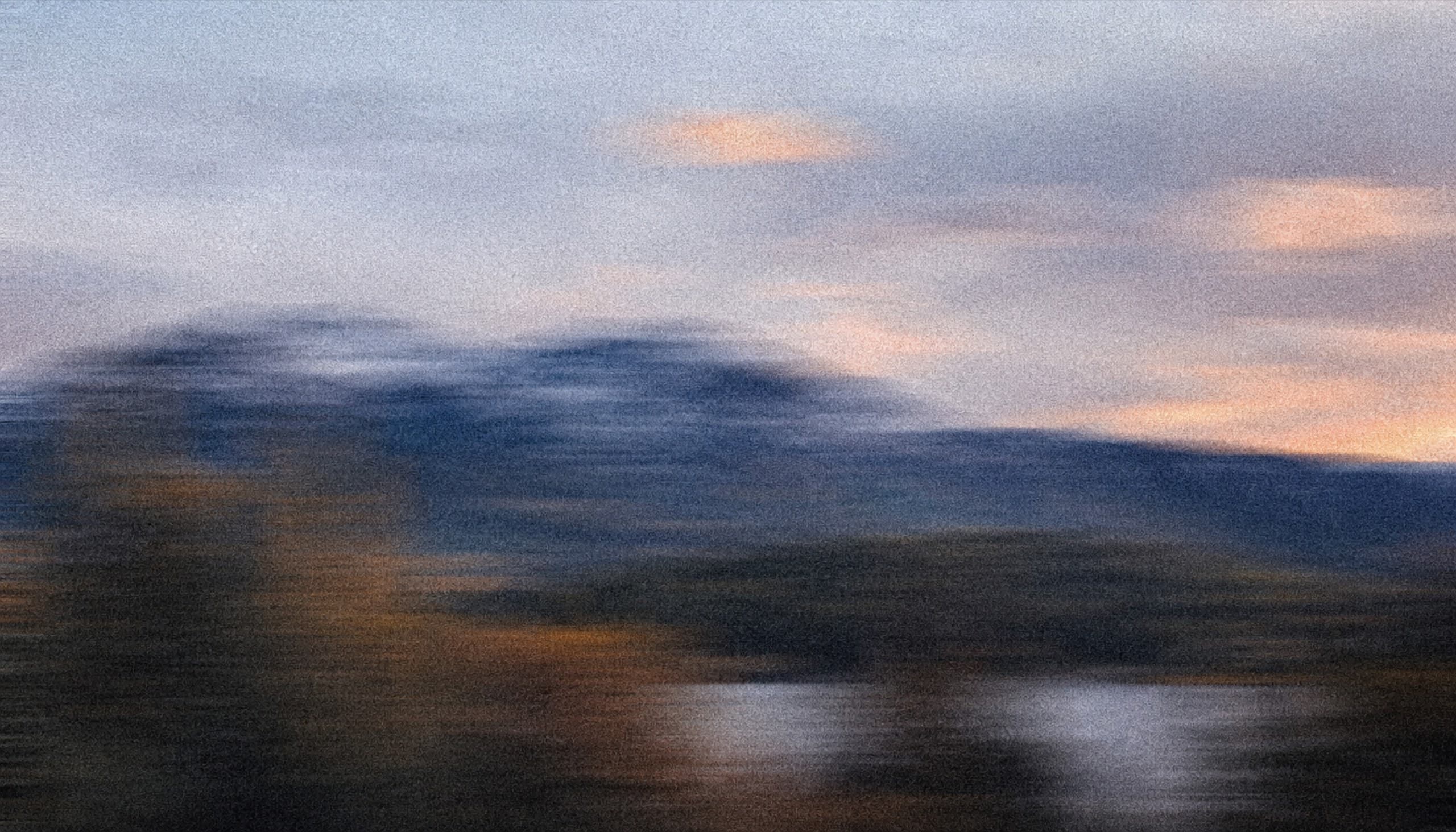Blurred dusk landscape