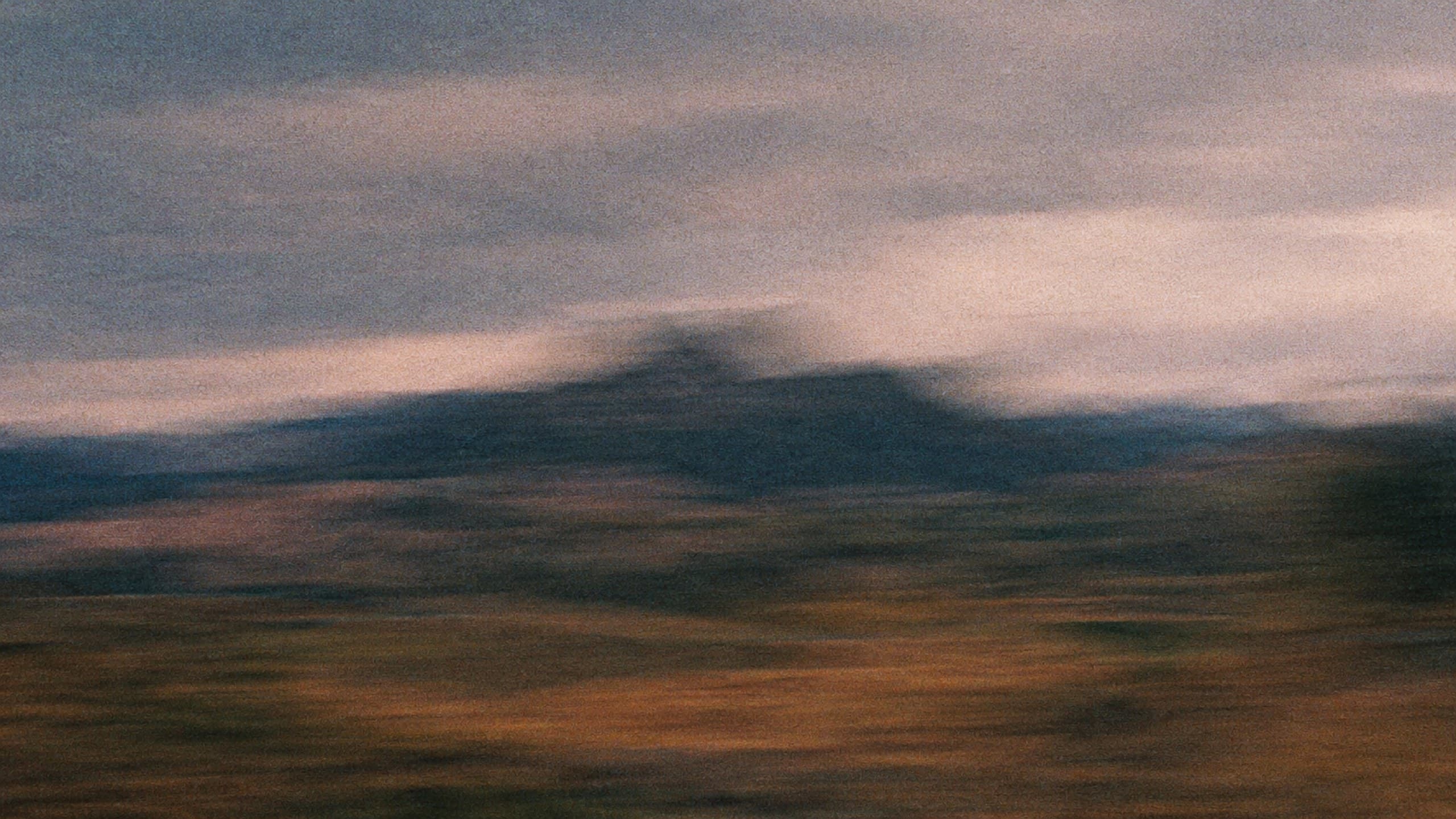 Blurred landscape at dusk